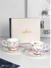 Purple Asters 2 Cups & 2 Saucers With Gift Box